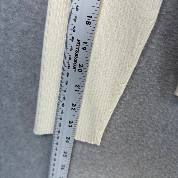 Josephine Chaus Sport Top Women's Ivory Cream Medium Ribbed Turtleneck Sweater - Picture 3 of 10